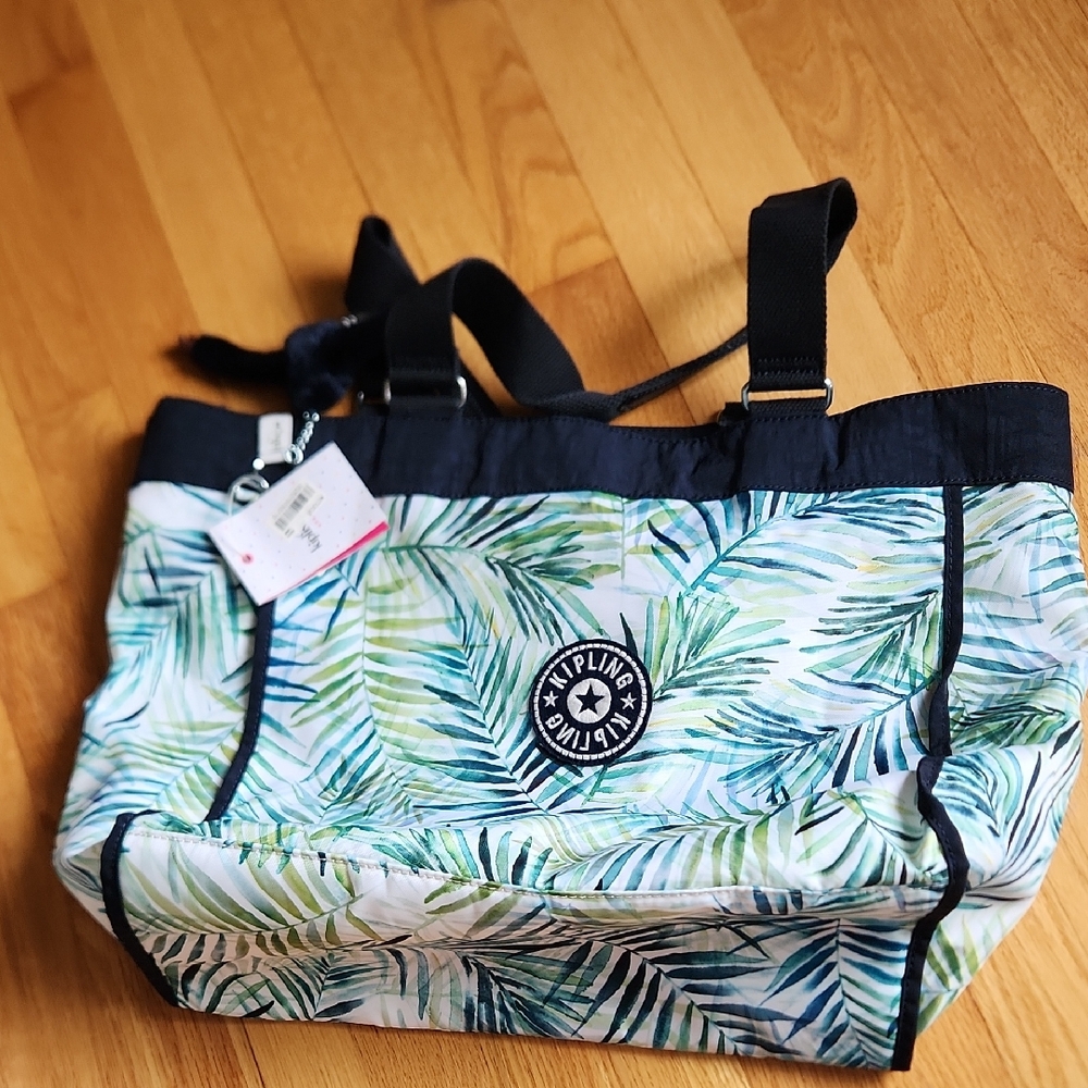 Kipling Leaf Print Tote Bag NEW!
